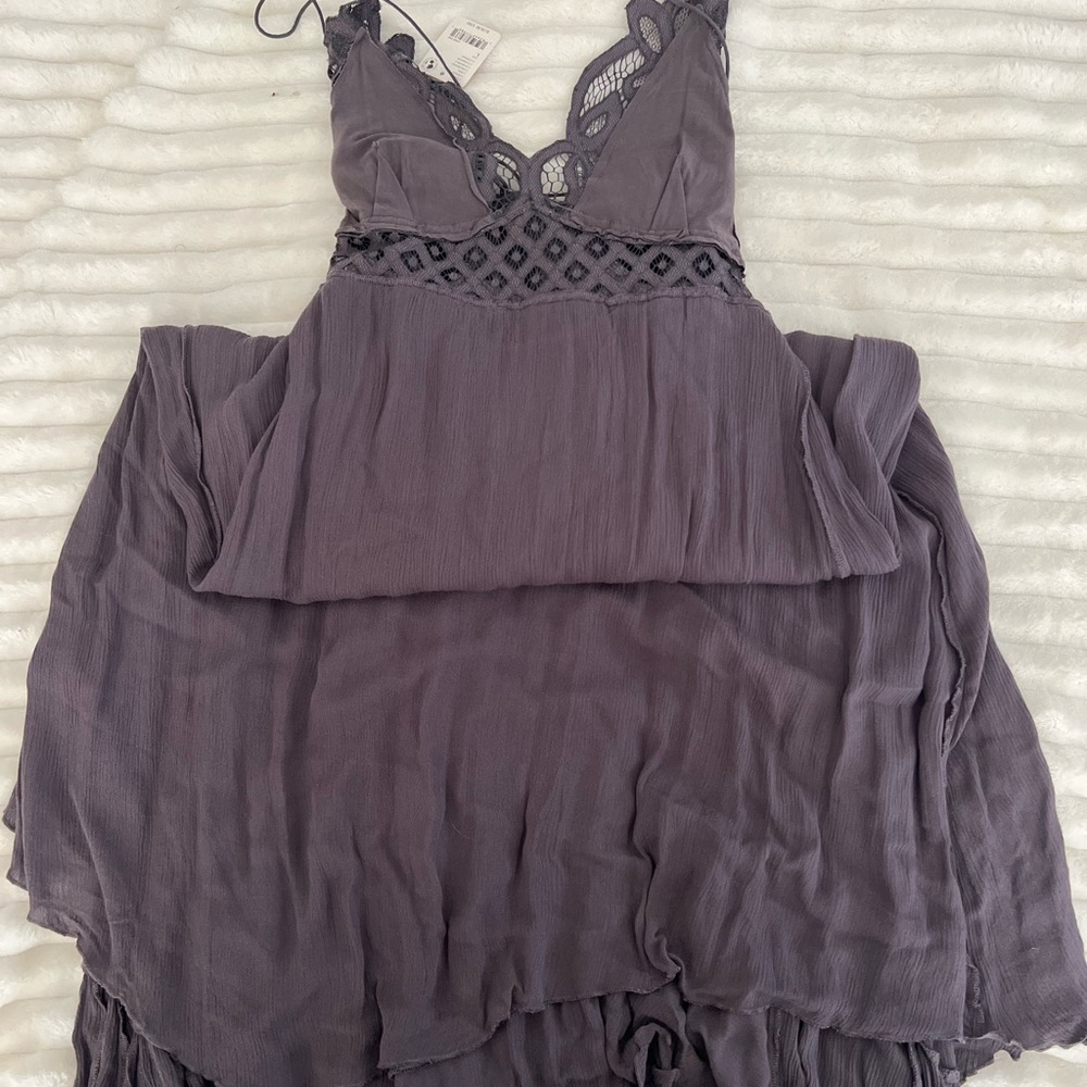 Free People Charcoal Lace Dress